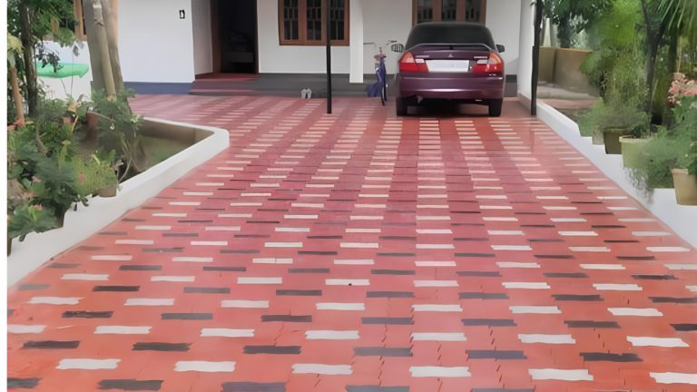 Interlocking pavers driveway